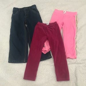 Girls size 4t 3pcs pant bundle.